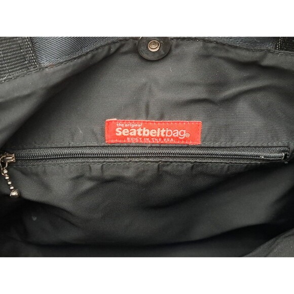 Harveys The Original Seatbelt Bag Purse Tote Satchel Black Double Straps - Picture 12 of 14